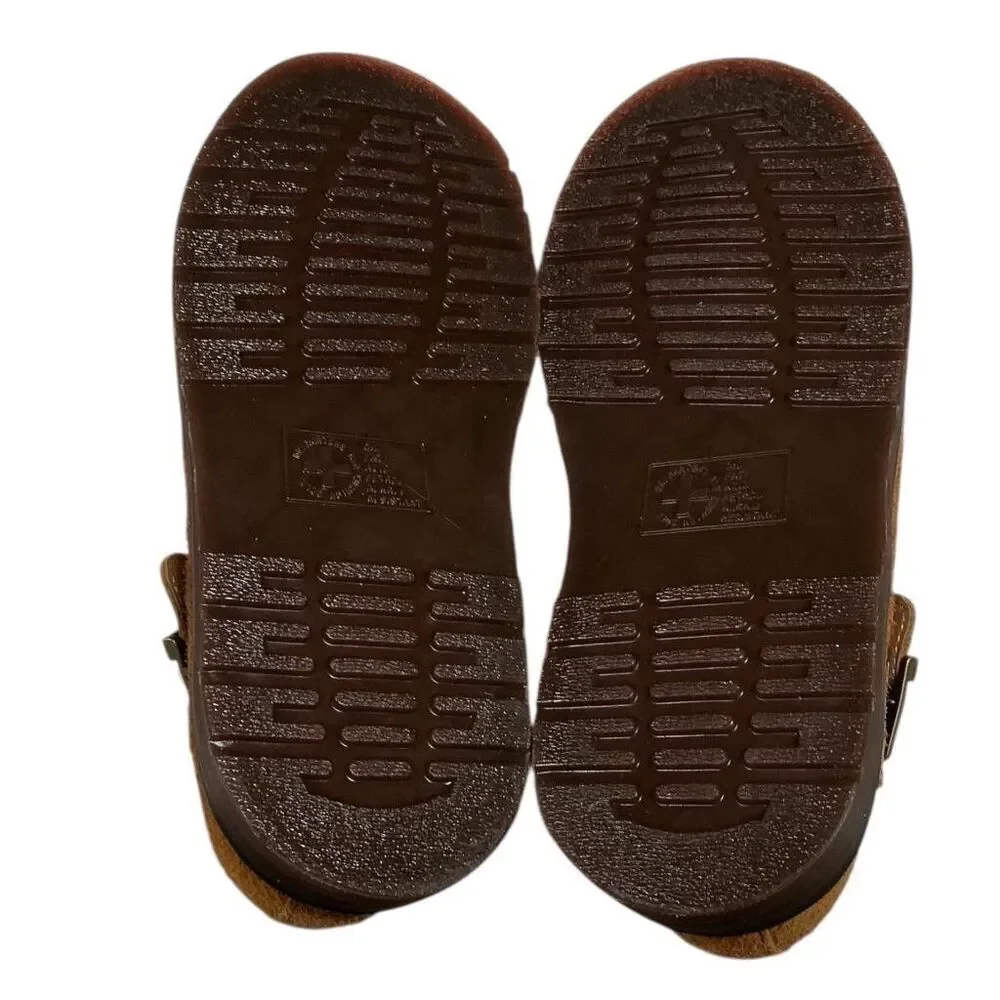 Dr Martens Shoes Mens 13 Brown Isham Faux Shearling Lined Suede Mules NEW
